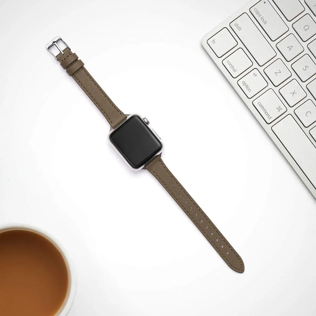รูปสินค้า สายรัดข้อมือหนัง PU สุดหรู สำหรับ Apple Watch