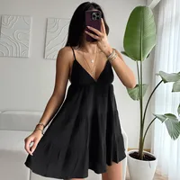 Spring Women's Clothing Sexy Lingerie Dress Babydolls Chemise V Neck Lace Nighty For Cotton Strap Midi Sleepwear - Image 3