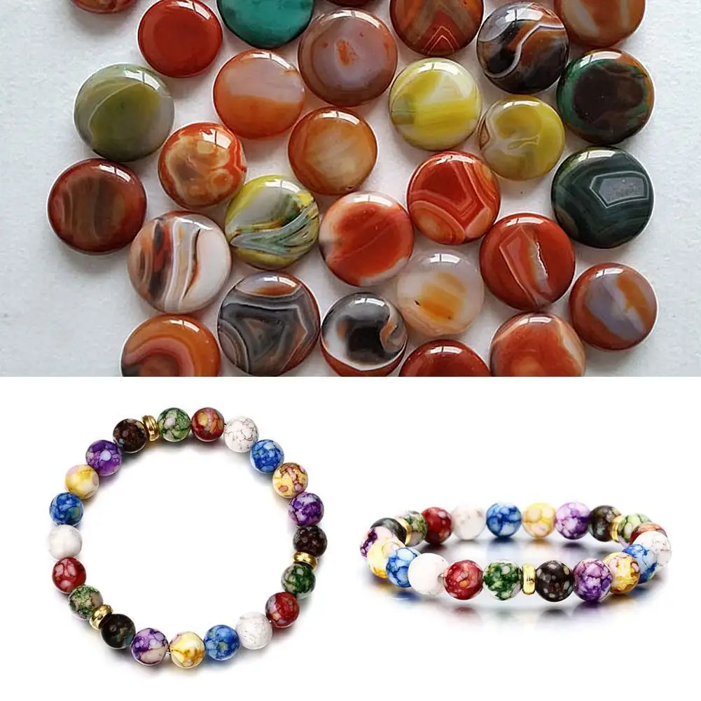 Braccialetto Di Perline Di Pietra Naturale Bracciali Elasticizzati In Pietra Naturale Per Donna Uomo Lapislazzuli Muschio Agata Lava Bangle Yoga Jewel