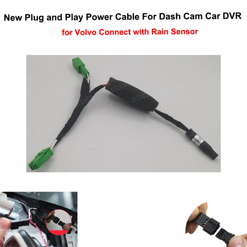 

Plug and Play Rain Sensor Power Cable for Car DVR Dash Cam Recorder for Volvo XC60 XC90 XC40 for Volvo S60 S90 V60 V90 V70 V40
