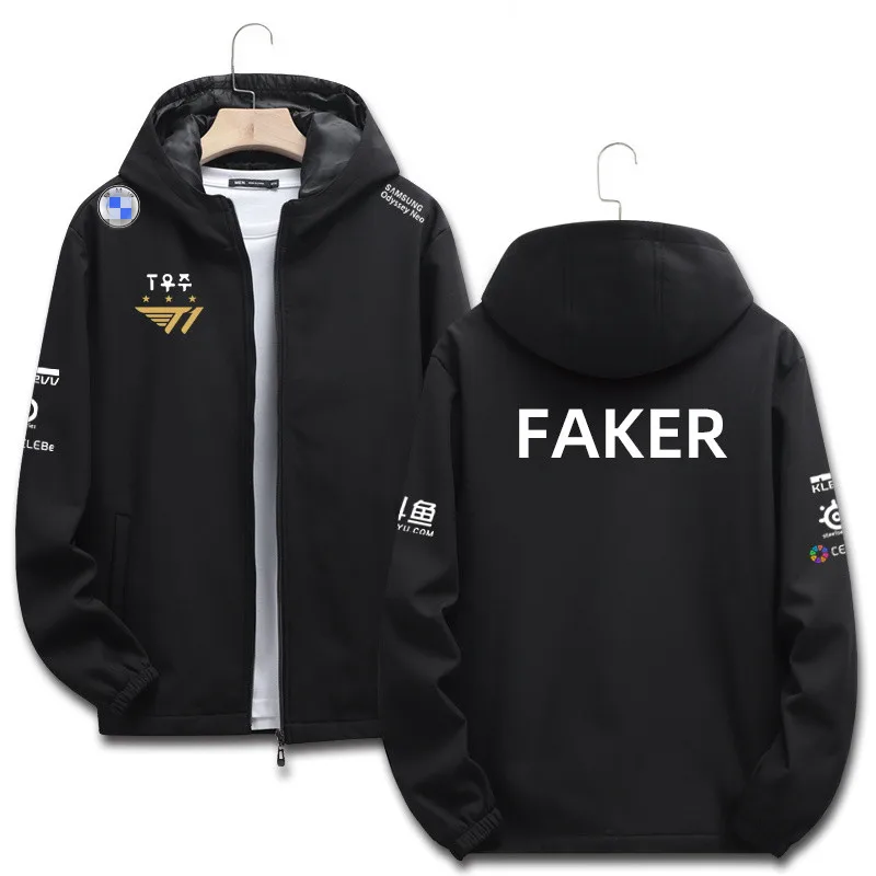 

Game LOL T1 Team Kits S12 Global Finals FAKER Same Match Kits Winter Cardigan Plus Fleece Large Coat Jacket Sizes XXS-10XL 2023