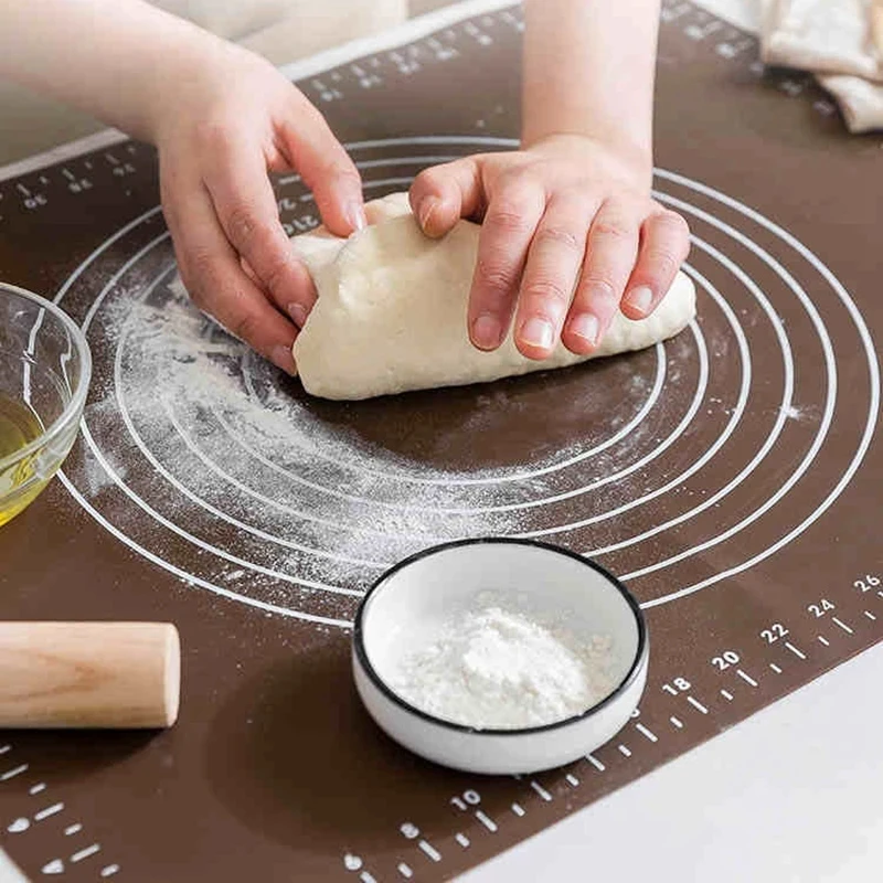 30X40Cm Silicone Pad Baking Mat Sheet Baking Mat for Rolling Dough Pizza  Extra L