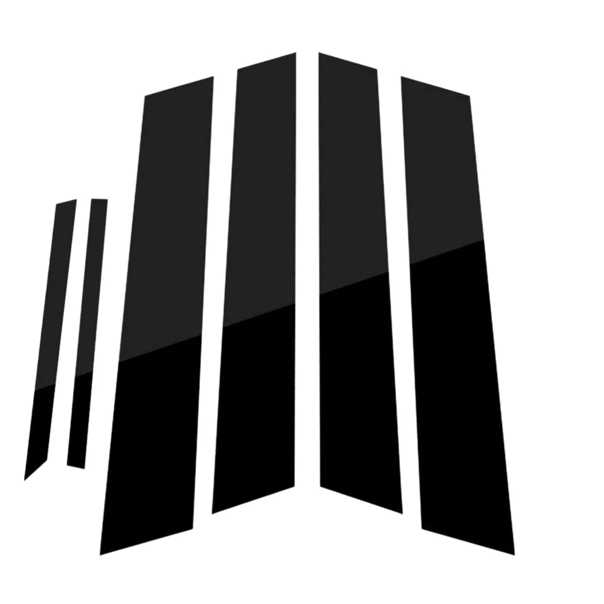 

6 шт., Обложка для стойки окон, для Honda Civic 2006-2011, облицовка боковой двери, глянцевая