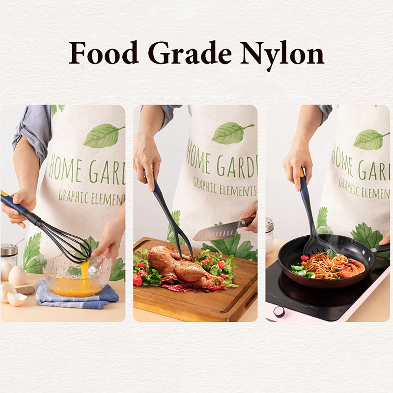 Nylon Kitchen Utensils Non-stick Pan Frying Vegetables High-temperature Resistant Food Grade Kitchen Utensils Set