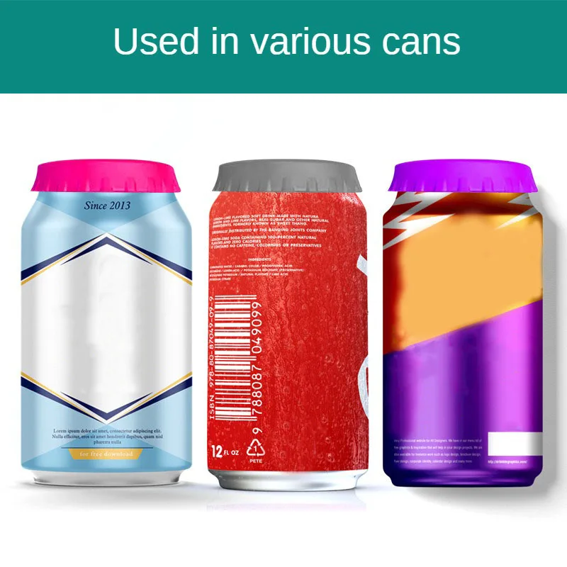 Description Picture 6 of item8-1Pcs Soda Lid Covers Multi-color Beverage Can Protector Silicone Can Covers Beer Bottle Cap Tin Can Cup Soda Leak-Proof Caps