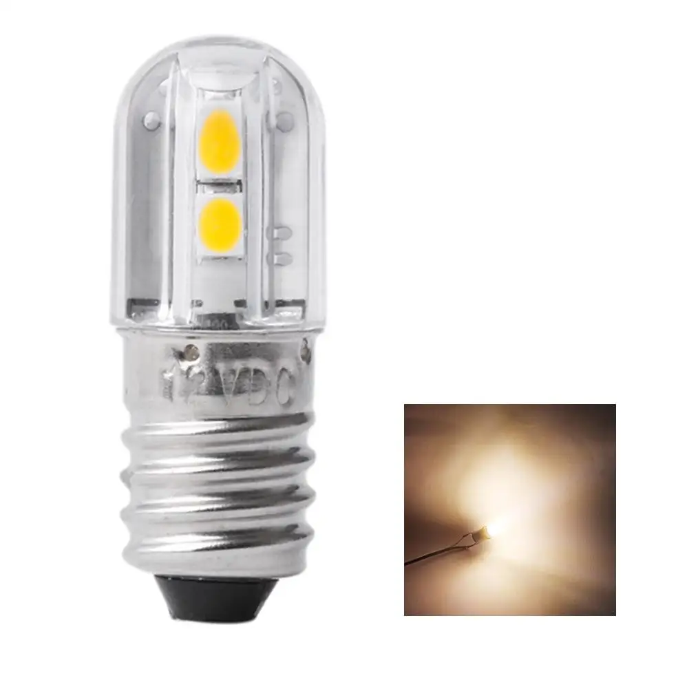 E10 4SMD DC 3V 6V 12V E10 LED 전구 손전등 교체용 토치 작업등 계기등 흰색 및 따뜻한 흰색