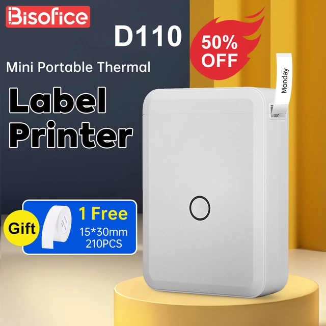 Mini Imprimante Thermique Portable D'étiquettes, Rouleau De Papier, Handul,  Bluetooth, Autocollant, Imprimante De Codes À Barres De Poche, D110 -  Imprimantes - AliExpress