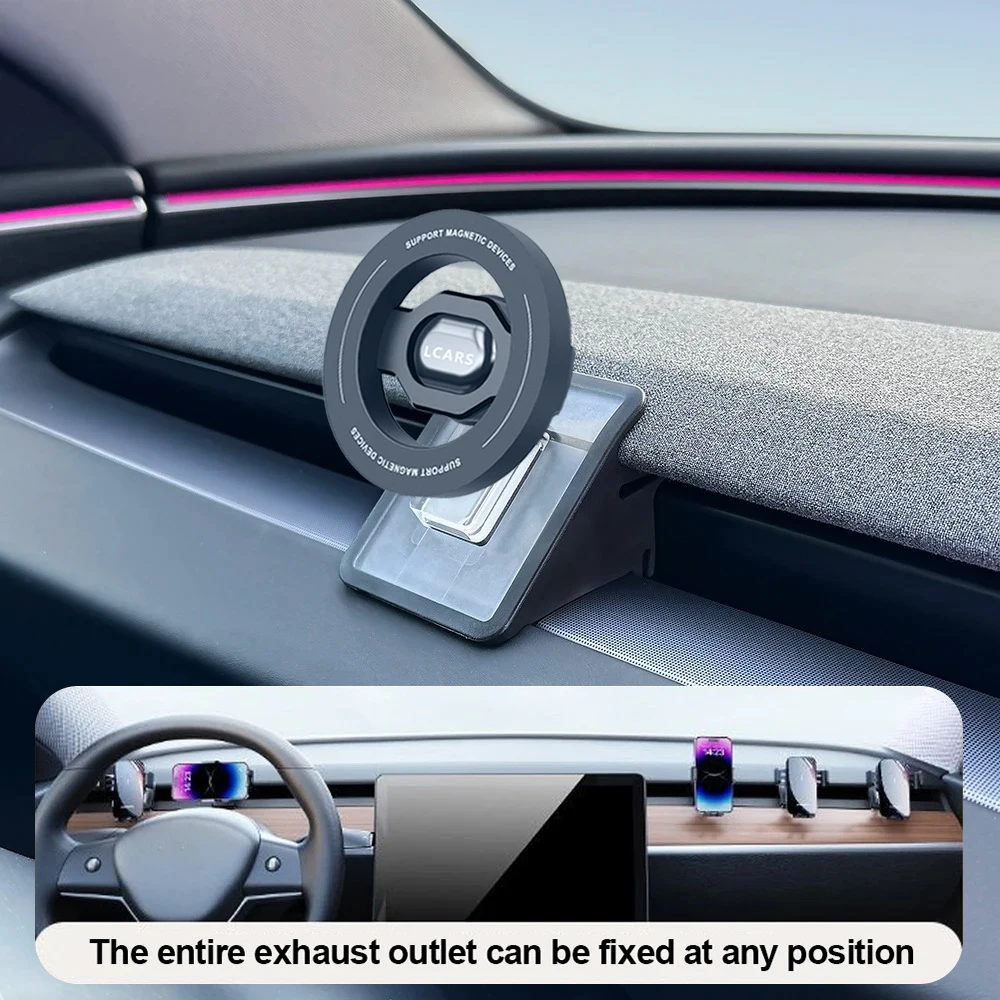 Magnetic Phone Holder for Tesla Model 3 Highland 2024 & Model Y Launch 2025 Anti Vibration Car Mount Bracket Car Accessory