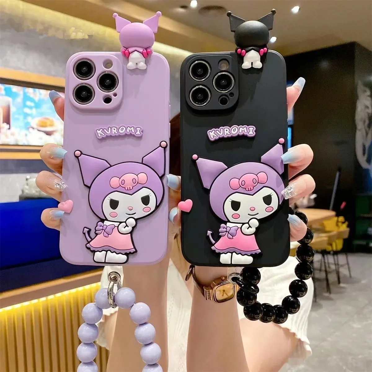 

Suitable For IPhone 15 Cartoon Kulomi Phone Case Apple 14 13 12 Promax Pro Plus 3D anime anti break protective case