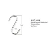 5/10/20PCS Stainless Steel S Shaped Hook Kitchen Bathroom Clothing Hooks Multi-functional Metal Hanging Hook Railing Hanger Bags 6