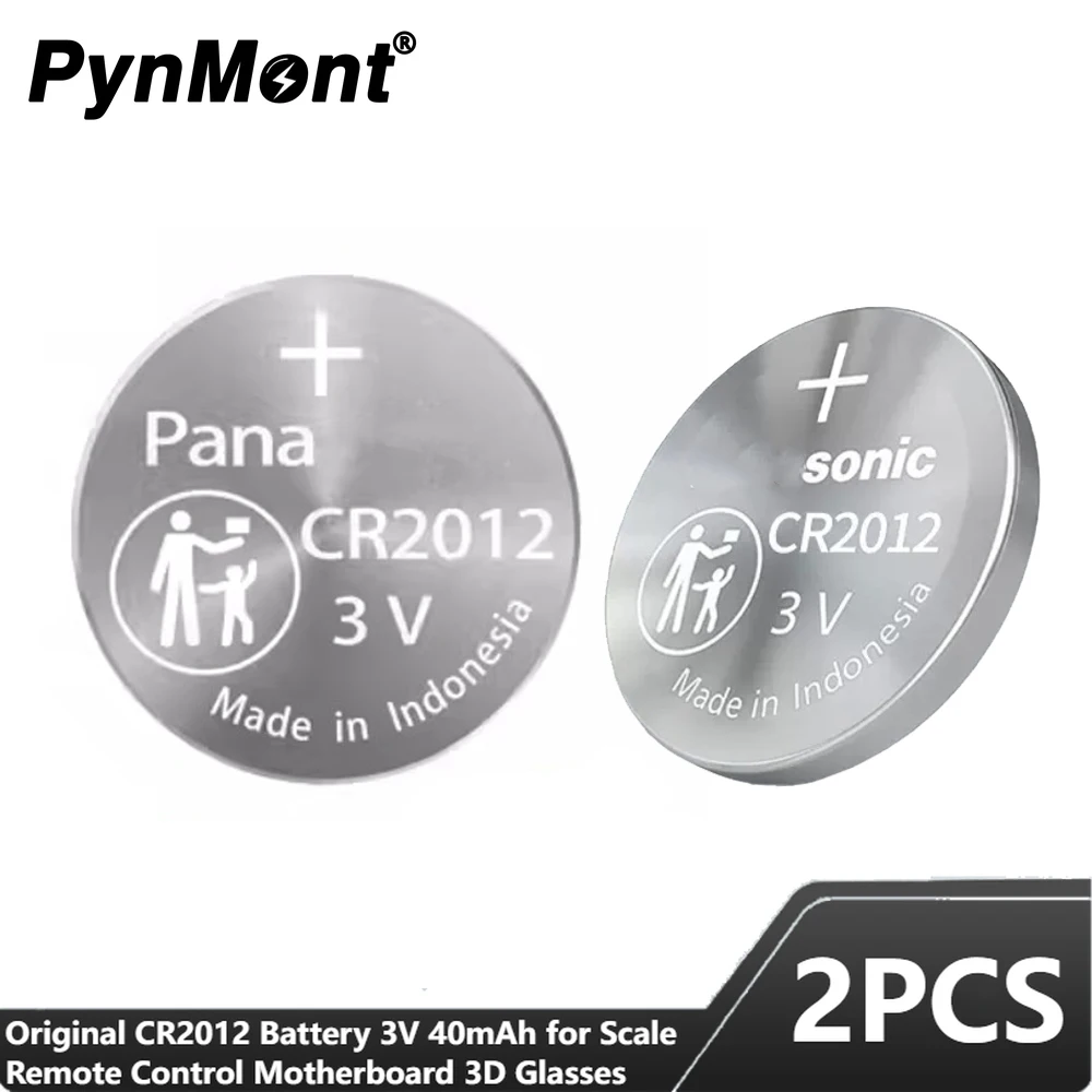 2 шт. оригинальная батарейка кнопки Panasonic CR2012 3 в DL2012 ECR2012 GPCR2012 для пульта дистанционного управления материнской платой 3D очки