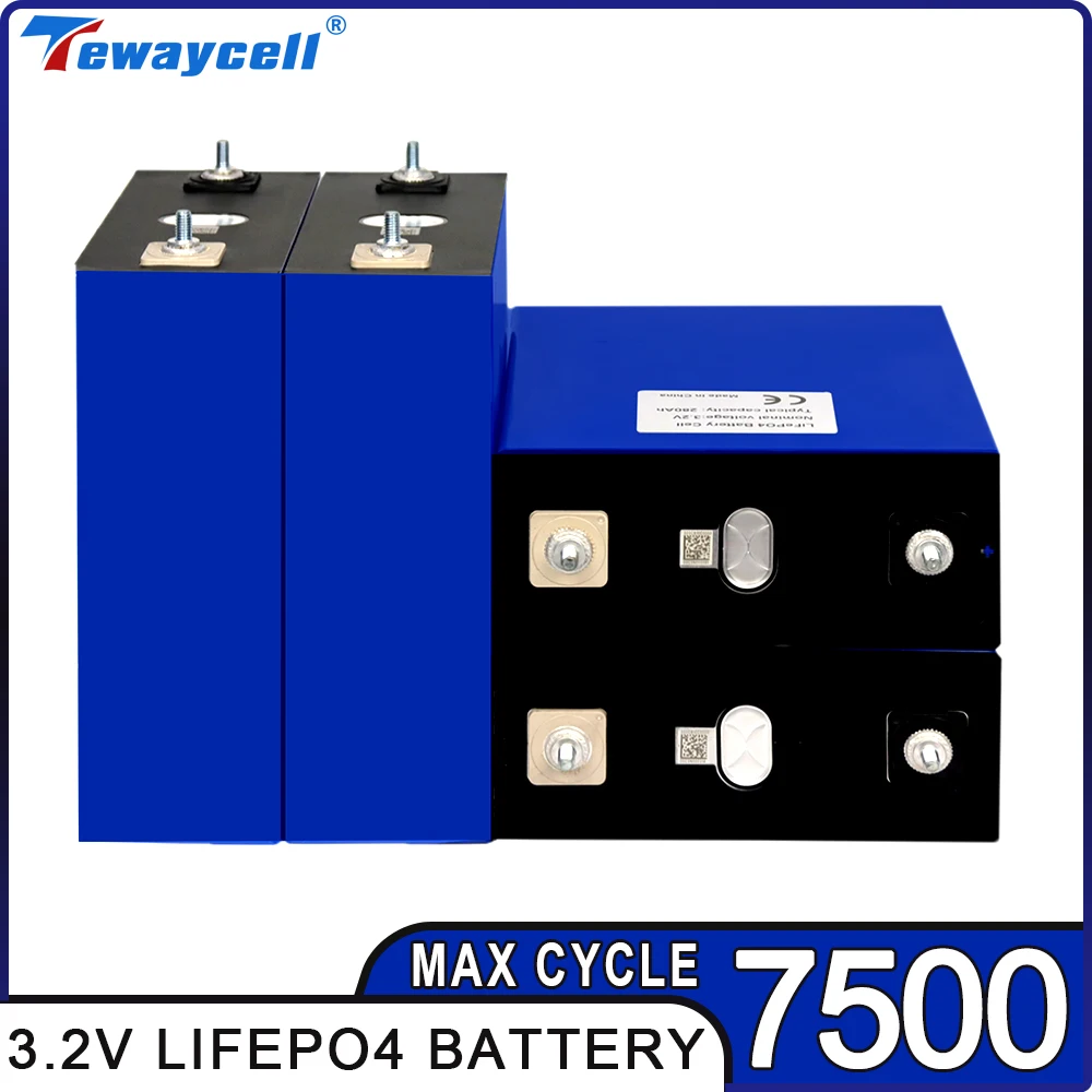 4 Pz 320Ah 280Ah 240Ah 200Ah Lifepo4 Batteria Ricaricabile 3.2V Grado A Litio Ferro Fosfato Prismatico Solare Eu Us Taxfree