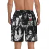 Bathing Suit Kiss Band Board Shorts Summer Rock Band Hawaii Board Short Pants Males Pattern Sportswear Fast Dry Swim Trunks 3