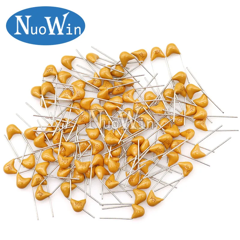 100PCS MLCC Capacitor Cerâmico Monolítico 10PF 22PF 100PF 1NF 2.2NF 4.7NF 10NF 22NF 100NF 0.1UF UF UF 2.2UF 10 1 50V P = 5.08 milímetros