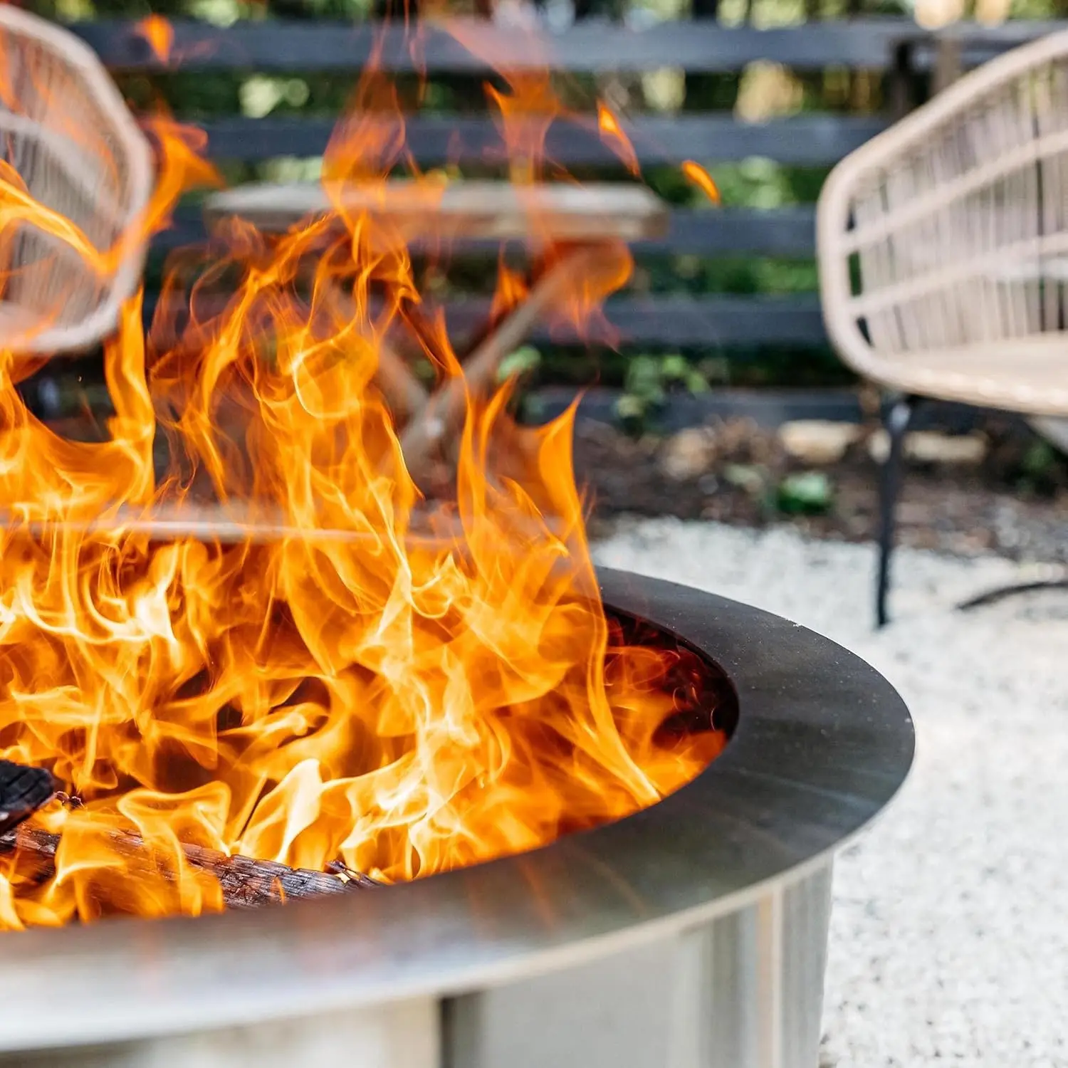 Smokeless FIrePit (X Series 19, Stainless Steel) 22.1 inch Smokeless Fire Pit for Outside 47 Pounds