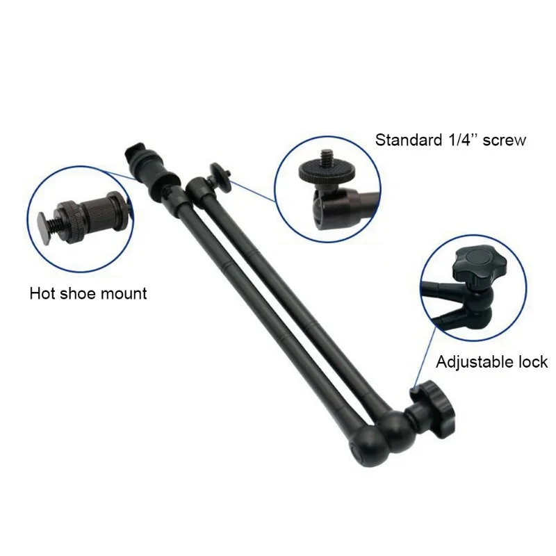 Camera accessories articulating magic arm 20" Articulated Camera Magic Arm Super Clamp 1/4" and 3/8" Thread DSLR/LCD Monitor/Mic /Flash Bracket/Lighting Stand