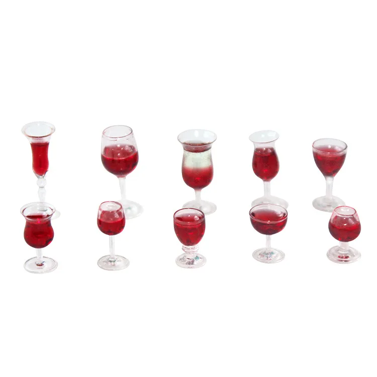 3pcs Dollhouse Simulation Mini Red Wine Glasses Miniature Food Items Drink for Blyth 1/6 BJD Dolls House Kitchen Accessories Toy 5