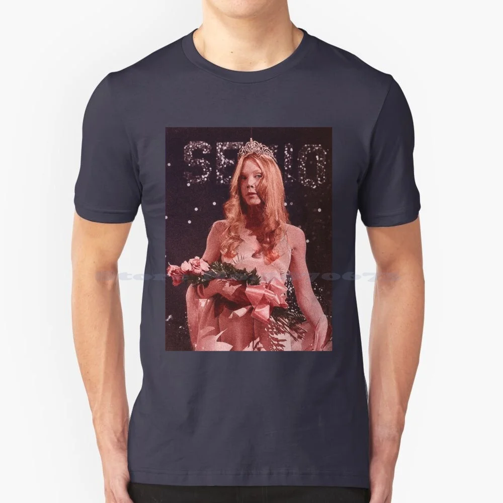 Maglietta Carrie 100% Cotone Tee Carrie White Stephen King Prom Queen Blood Sissy Spacek Grace Moretz Crown Film Horror Revenge