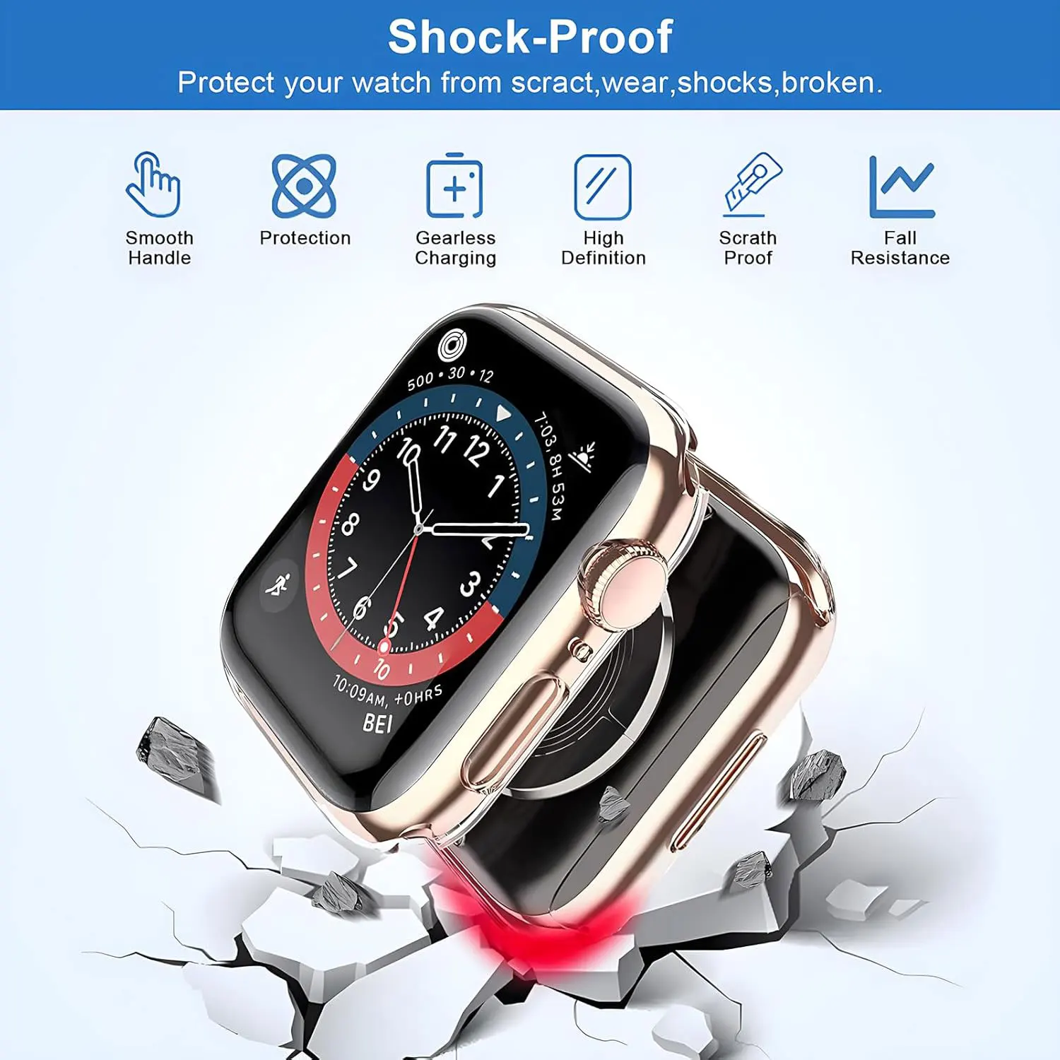 Clear Soft TPU Bumper Screen Protector Cover