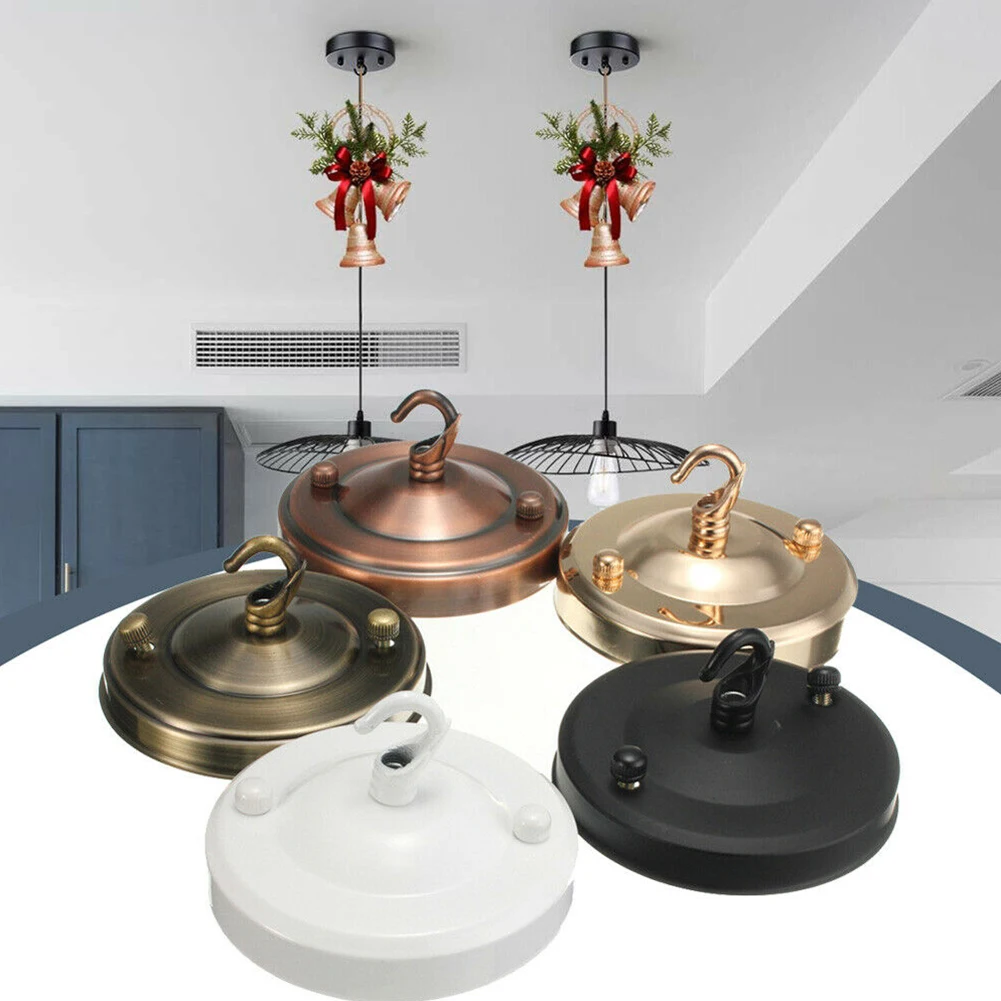 1Pc Supporto Per Piastra A Soffitto Lampadario Vintage Piastra Per Soffitto Piastra Per Soffitto In Metallo Con Gancio Accessori Per Lampadari Fai Da 