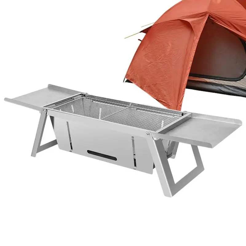 

Подставка для барбекю и гриля для улицы, складная горелка для кемпинга из нержавеющей стали, горелка для барбекю и гриля, портативная горелка для пикника, рыбалки, кемпинга