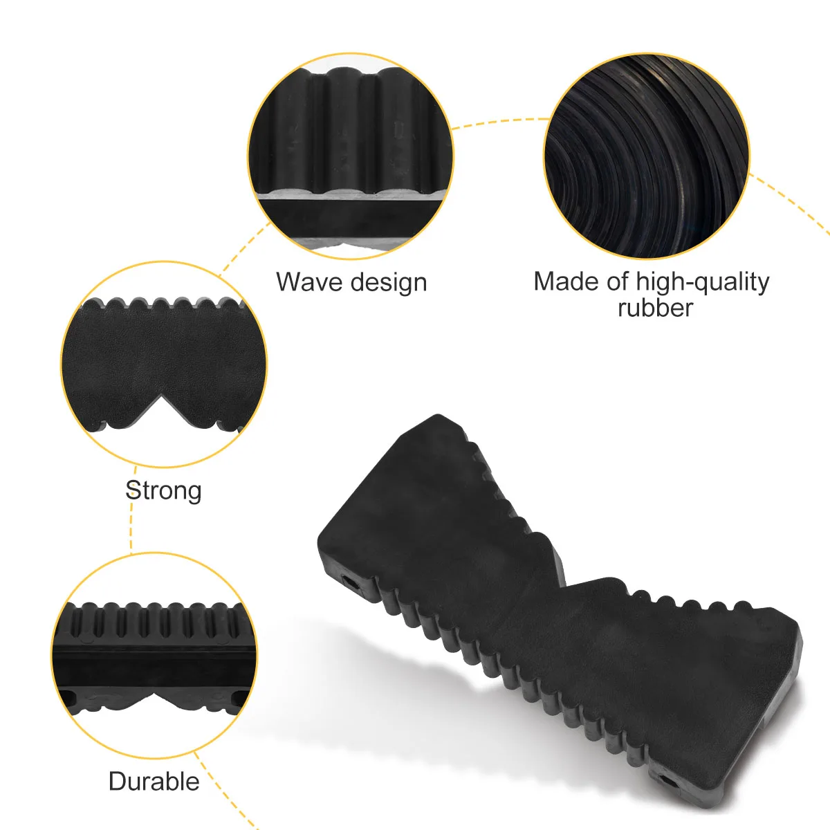 Rubber Anti-Slip Stabilizer Steep Ladder Accessory Ladder Rail Scratch Protection 2 Screw for Indoor Outdoor