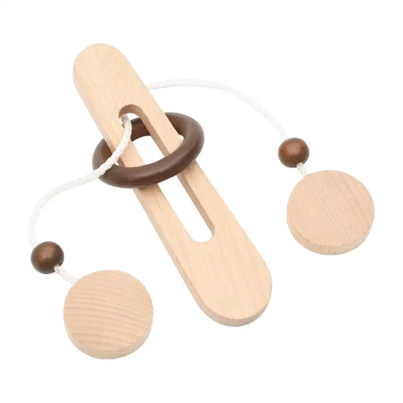 Rompicapo Bocca Soluzione Rompicapo In Legno Con Anello Puzzle Di