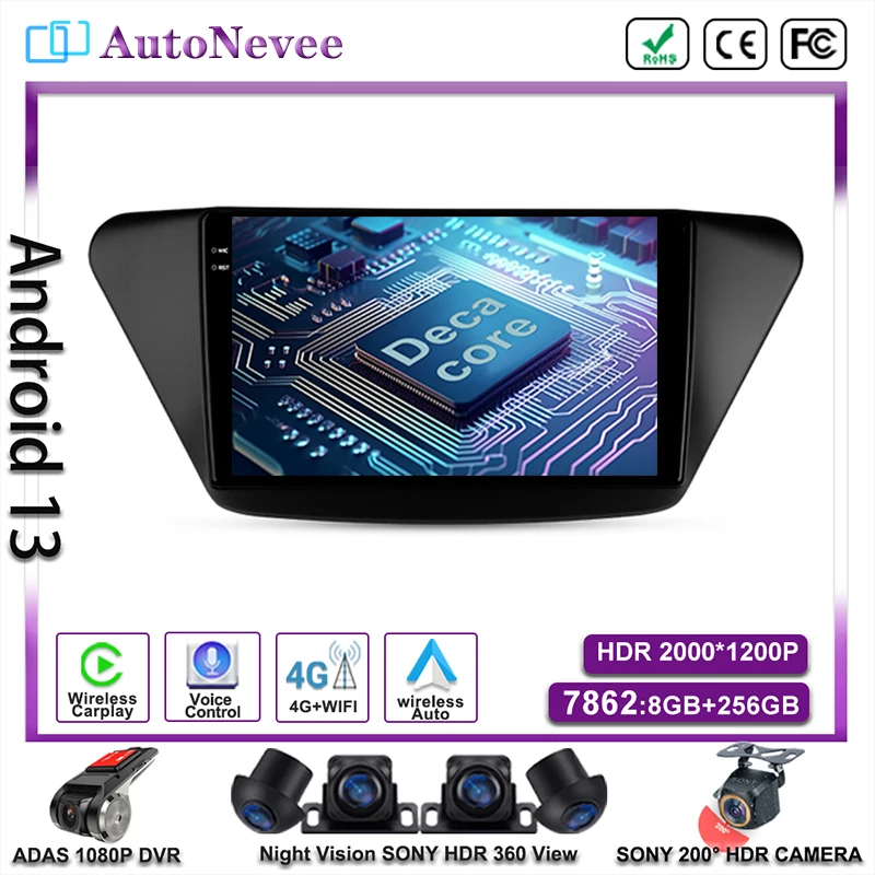 

Android 13 Multimedia Head Unit For Lifan X50 2015 - 2019 Car Player GPS Stereo Navigation Auto Radio No 2din DVD 5G Wifi