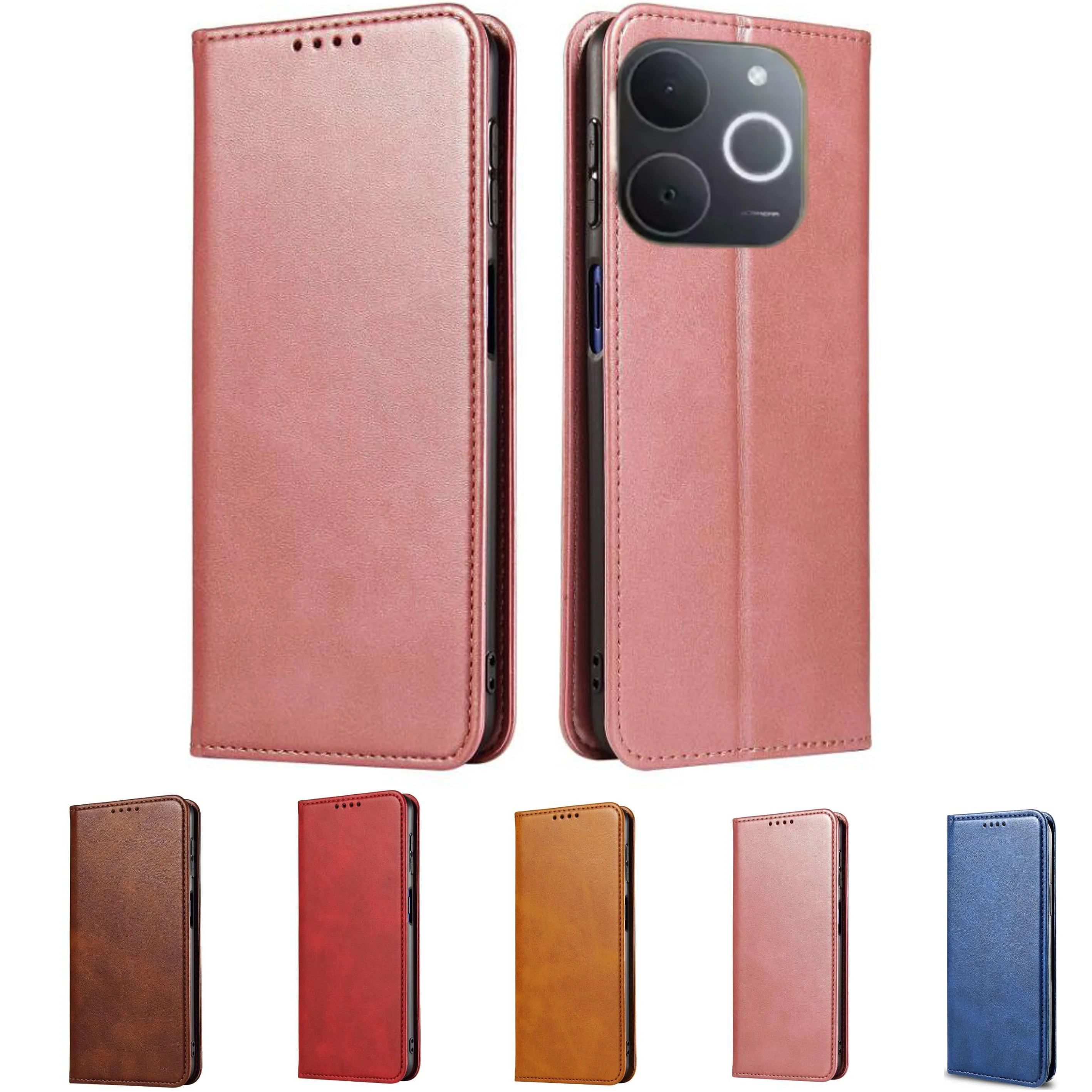 Leather Wallet Phone Case with Stand and Flip Cover