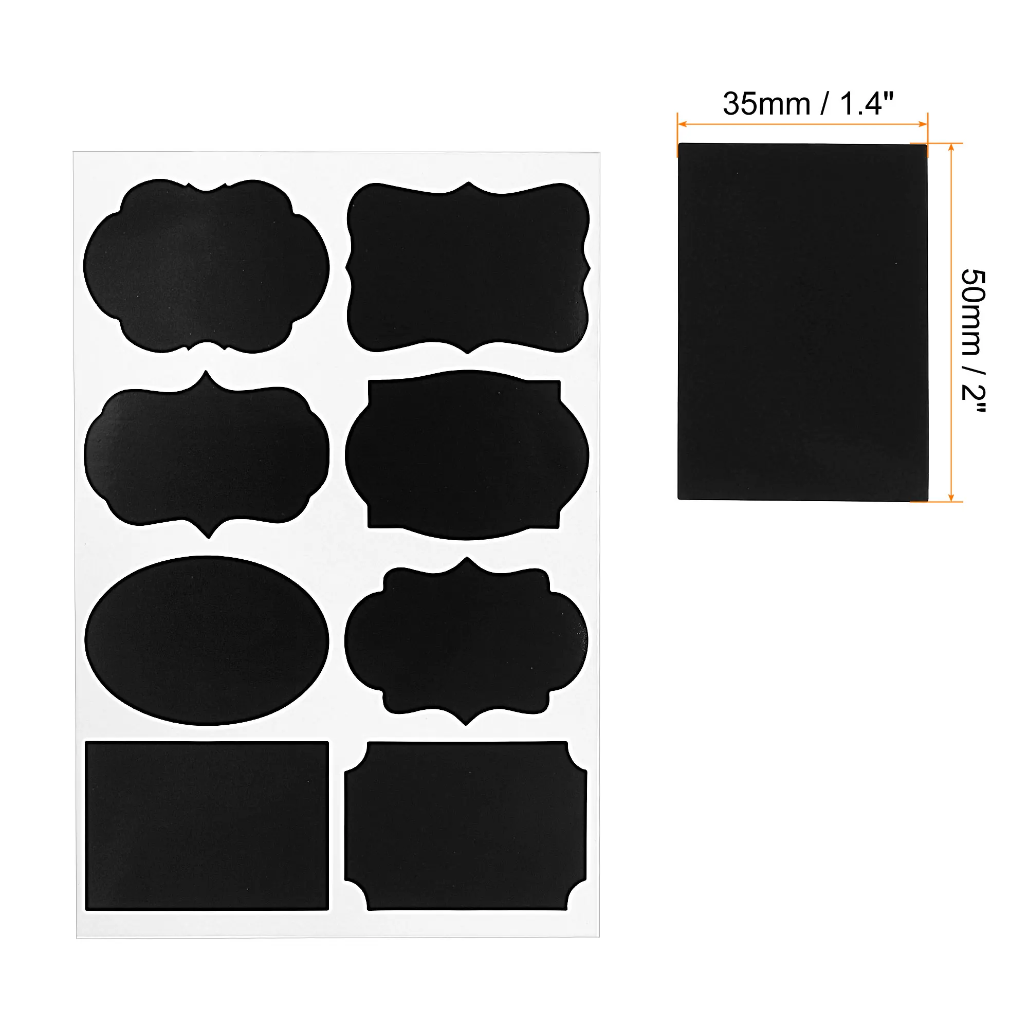 160pc 35x50mm Reusable Chalkboard Stickers Kitchen Spice Label Home Jars Bottles Tags Blackboard Labels Stickers With Marker Pen