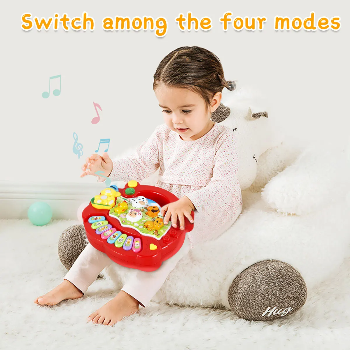Baby Piano Toy Music Baby Toys Early Learning Educational Animal Farm Piano Keyboard Infant Toys Girl Toy