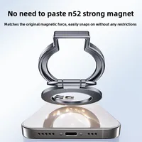 360° Rotation Magnetic Finger Ring Phone Holder Aluminum Alloy Foldable for IPhone 17 16 15 14 13 12 Pro Max 4