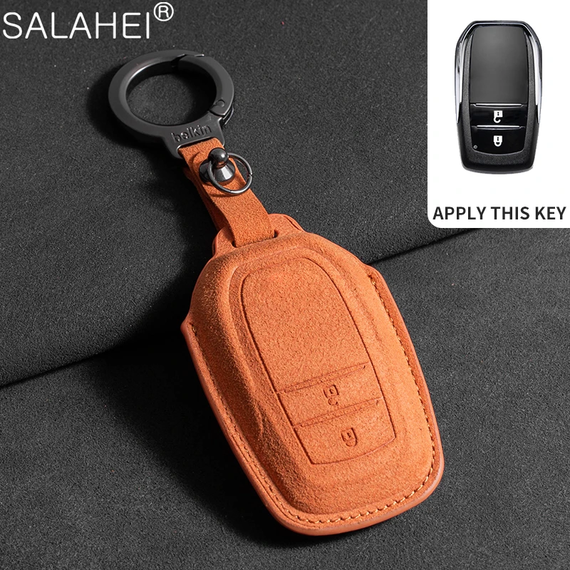 Custodia Per Chiave Auto Per Toyota Hilux Innova Rav4 Fortuner Yaris 2021 Protector Keyless Sheel Fob Portachiavi In Pelle Scamosciata Accessori Shell