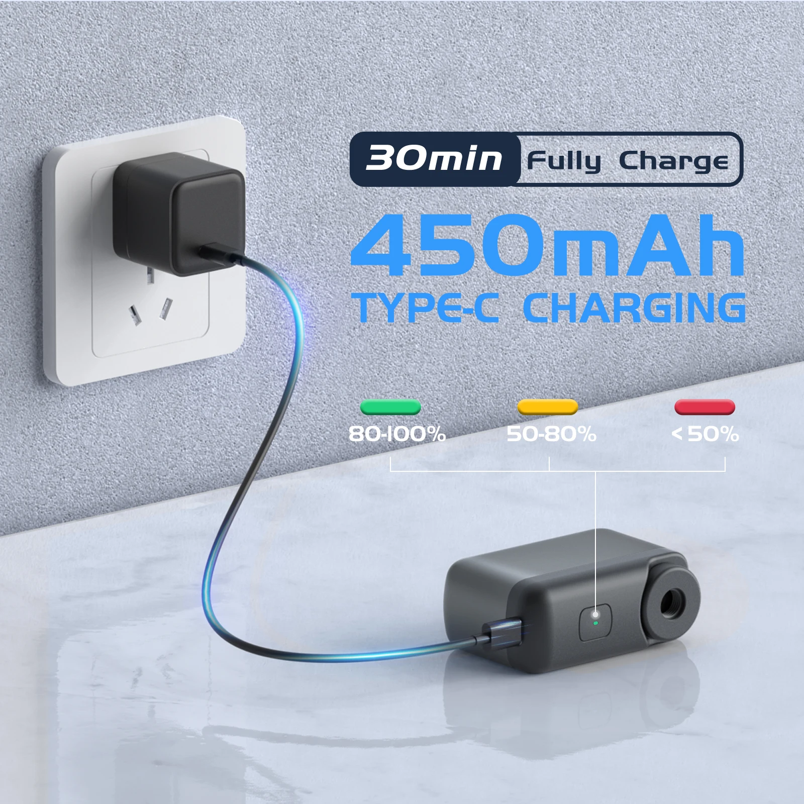รูปสินค้า ปั๊มลมจักรยาน MINI ชาร์จได้ 120PSI 450mAh ใช้ง่าย ทุกที่ทุกเวลา