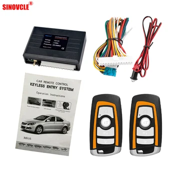 Serratura della porta centrale dell'auto sistema di accesso senza chiave automatico pulsante Start Stop portachiavi Kit centrale Auto universale 12V