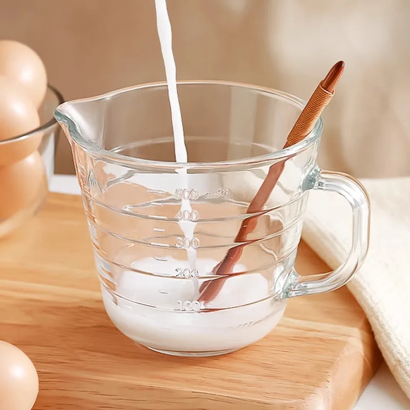 Heatproof Glass Mixing Bowl Set with Handle & Spout 4