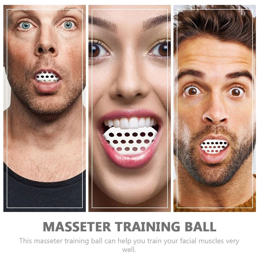 Jaw Exerciser with Box Redefine Jaw Trainer Double Chin Facial Chew Bite Muscle Anti-stress Face Fitness Ball 1pcs jaw exerciser chin line exerciser