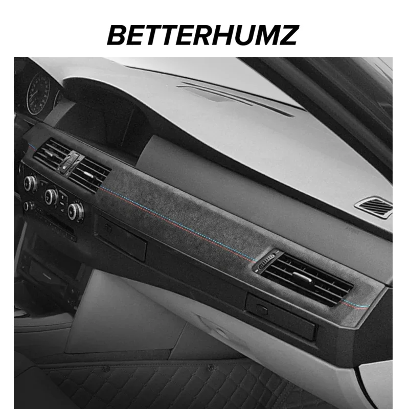 For BMW E60 Series 5 2004-2010 Made of Alcantara Dashboard Panel Instrument Trim Performance Sticker Car Interior Accessories car interior trim