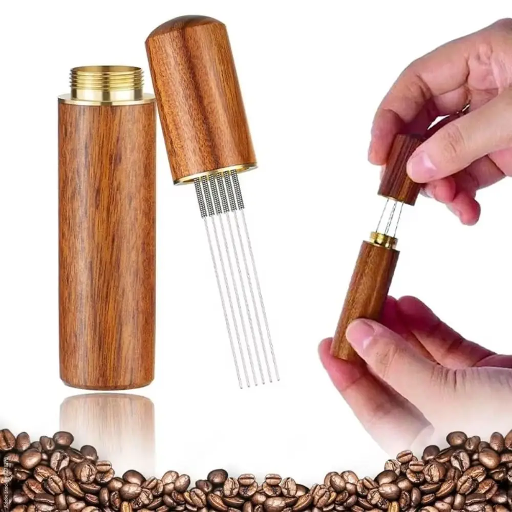 Stainless Steel Coffee Tamper with Wood Handle for Espresso