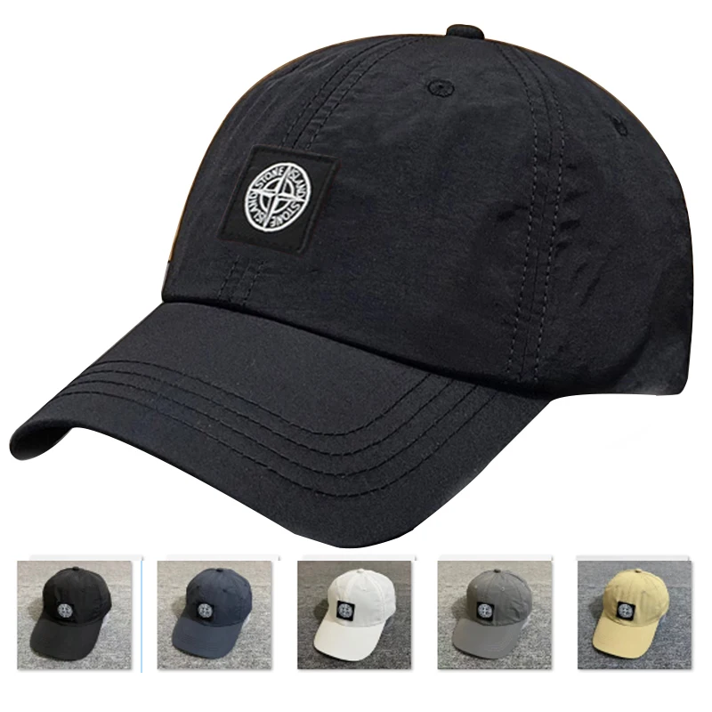 남성용 및 여성용 단색 야구 모자, 속건성 야외용 덕빌 모자, 차양 및 방수 모..