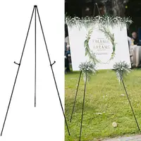 Display Stand Adjustable Height Anti-slip Solid Collapsible Fixed Poster Metal Wedding Sign White Easel Stand The Party 2
