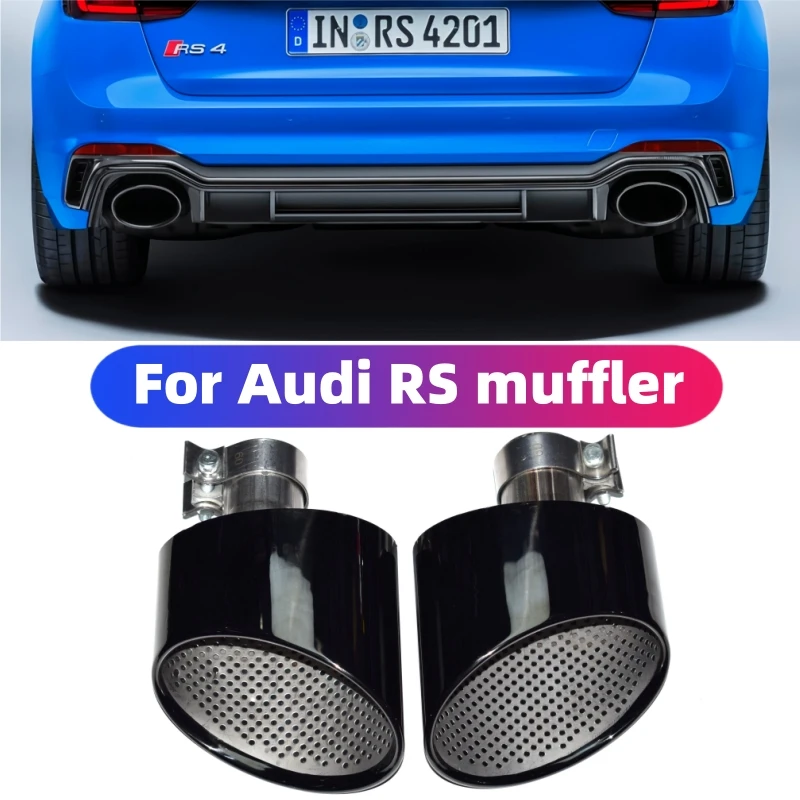 For Audi A3 A4 A5 A6 A7 tailpipe exhaust pipe retrofit upgrade RS3 RS4 RS5 RS6 muffler stainless steel tip nozzle exhaust head