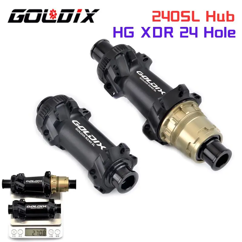 

GOLDIX R240SL Road Bike Gravel Bicycle Hubs Center Lock Brake 24 Holes Straight Pull Spoke 60T Ratchet Structure for 11/12Speed