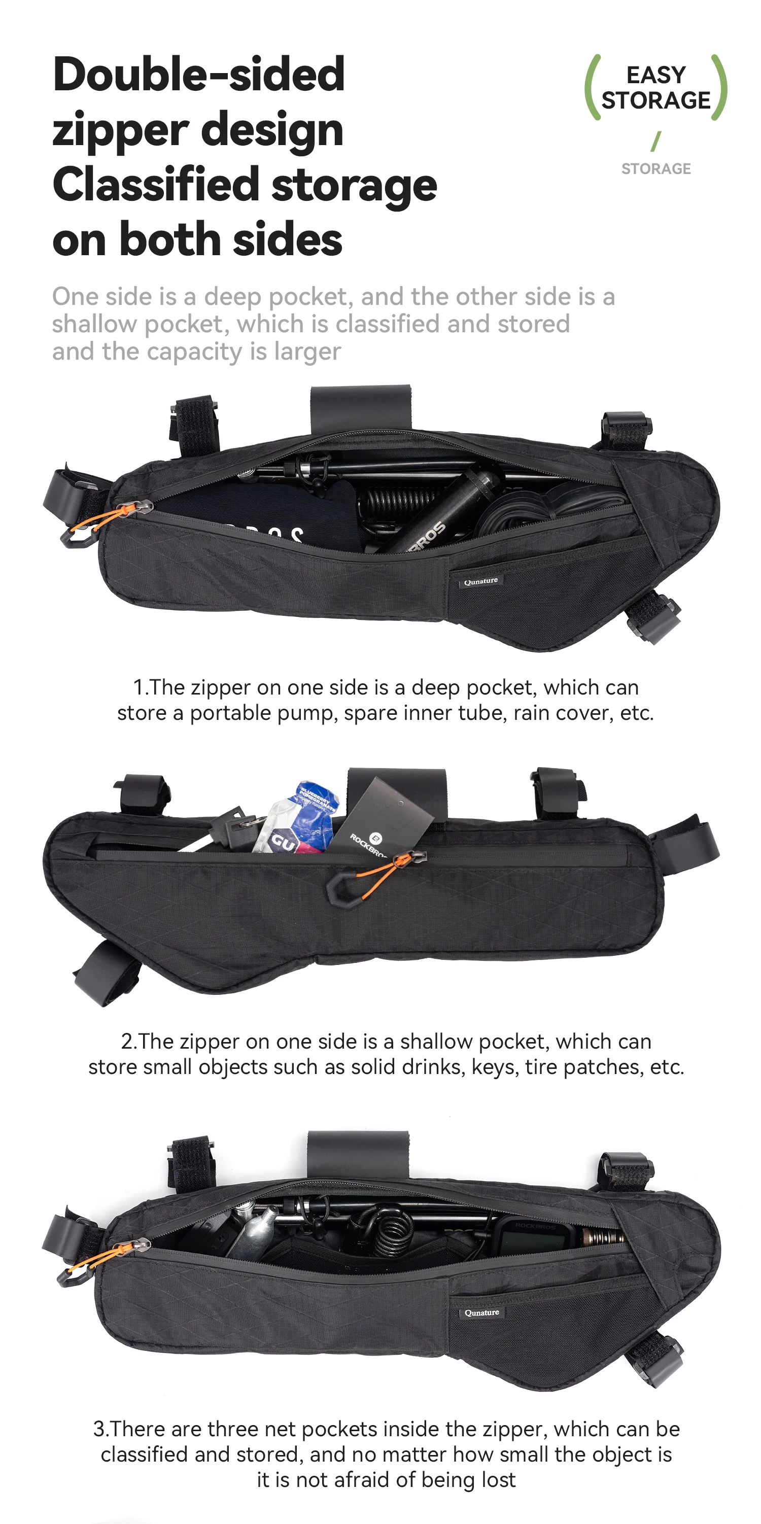 borsa da telaio a forma allungata