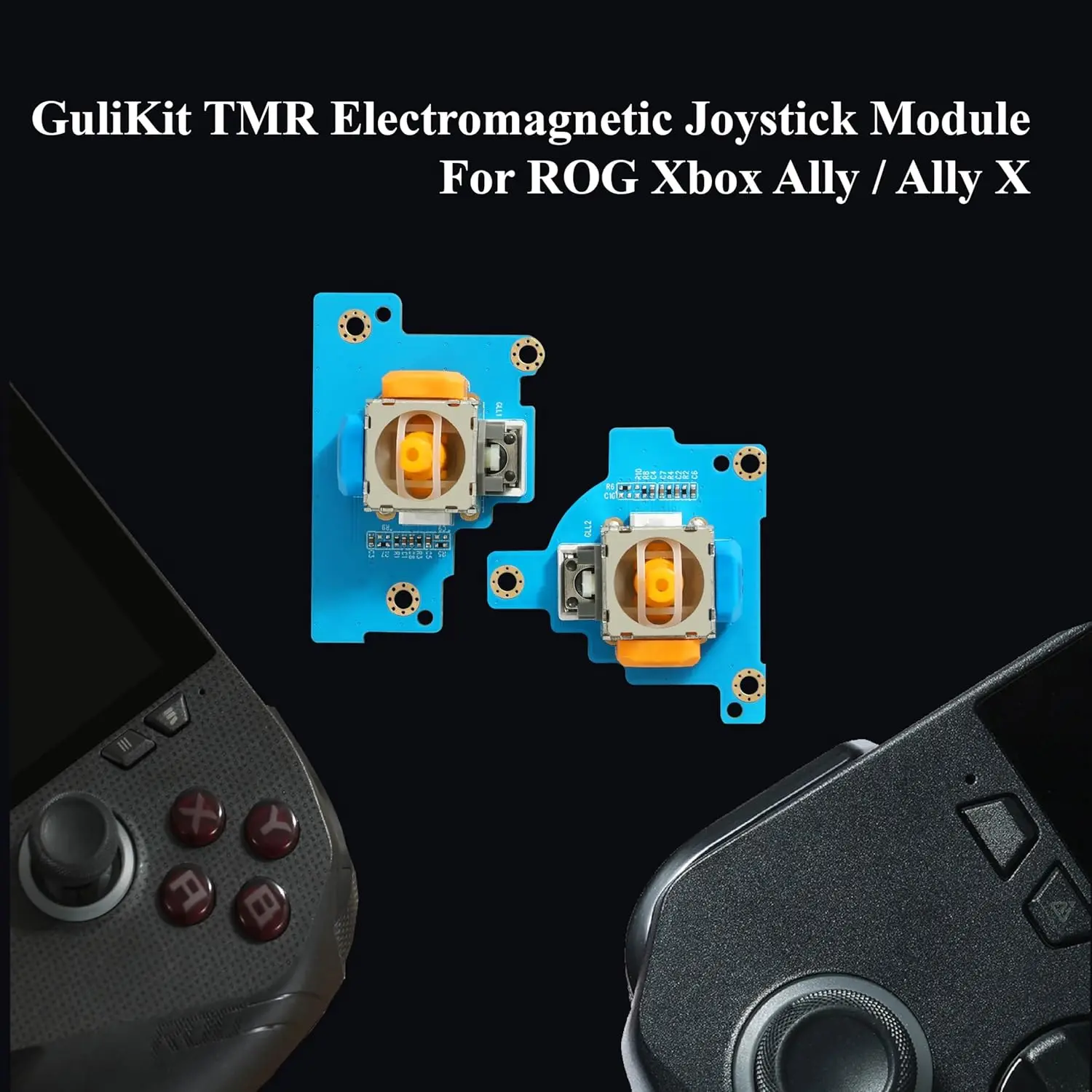 GuliKit RG02 TMR 조이스틱 모듈 (ROG Xbox Ally/Xbox Ally X용), 안티 드리프트 전자기식 아날로그 썸스틱 업그레이드 교체품