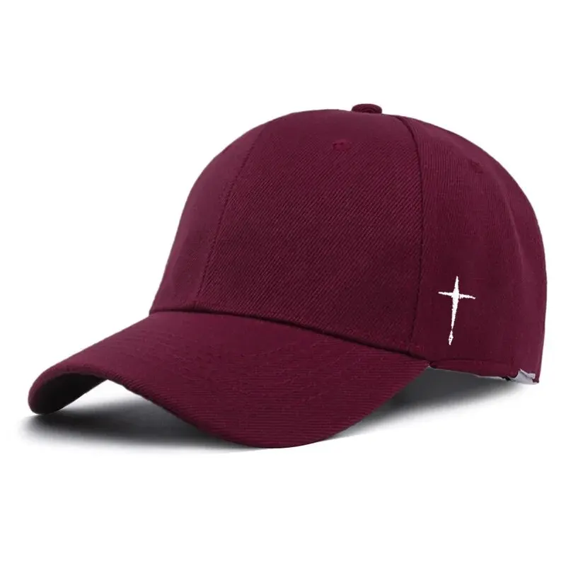 Unisex Simple Cross Water Drop Embroidery Baseball Caps Spring and Autumn Outdoor Adjustable Casual Hat Sunscreen Hat 5