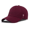 Unisex Simple Cross Water Drop Embroidery Baseball Caps Spring and Autumn Outdoor Adjustable Casual Hat Sunscreen Hat 5
