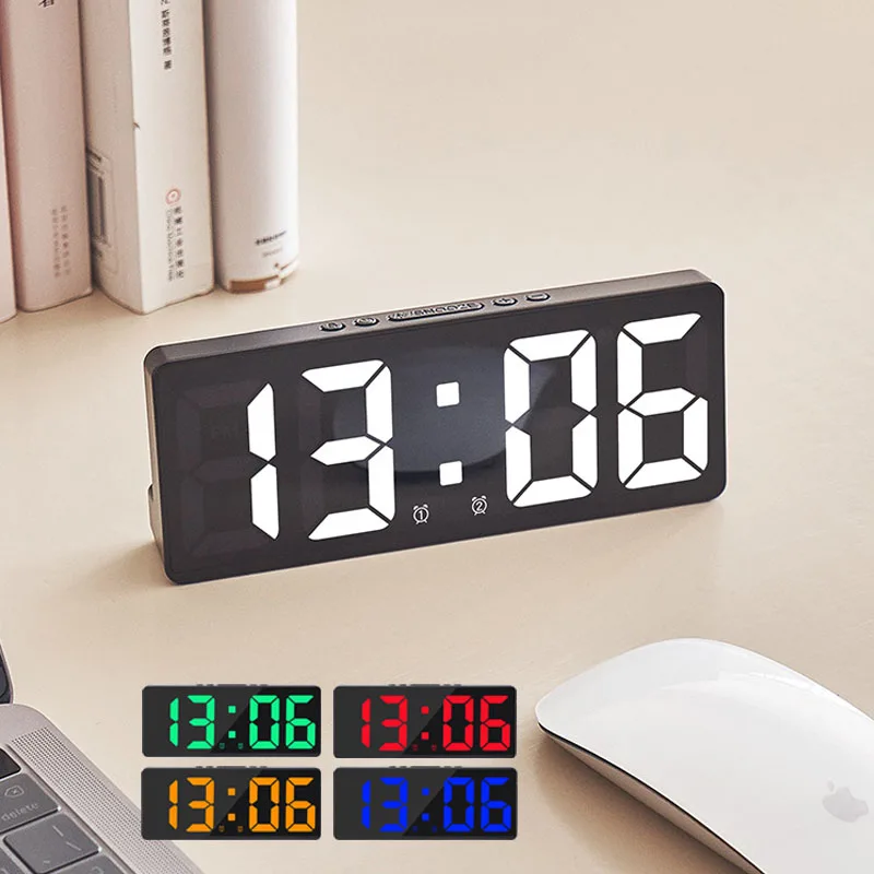 Kaufe Kalender, bunte Mini-Uhr, Glasspiegel, AAA-Batterien