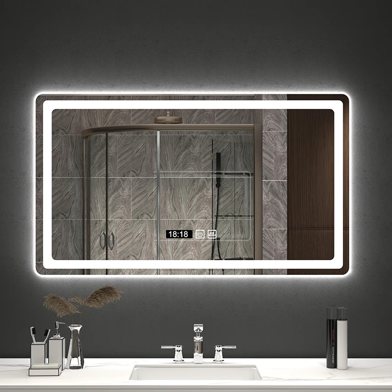

Bathroom mirror, LED mirror with light, wall mounted toilet luminous mirror, anti fog hand washing intelligent mirror, touch