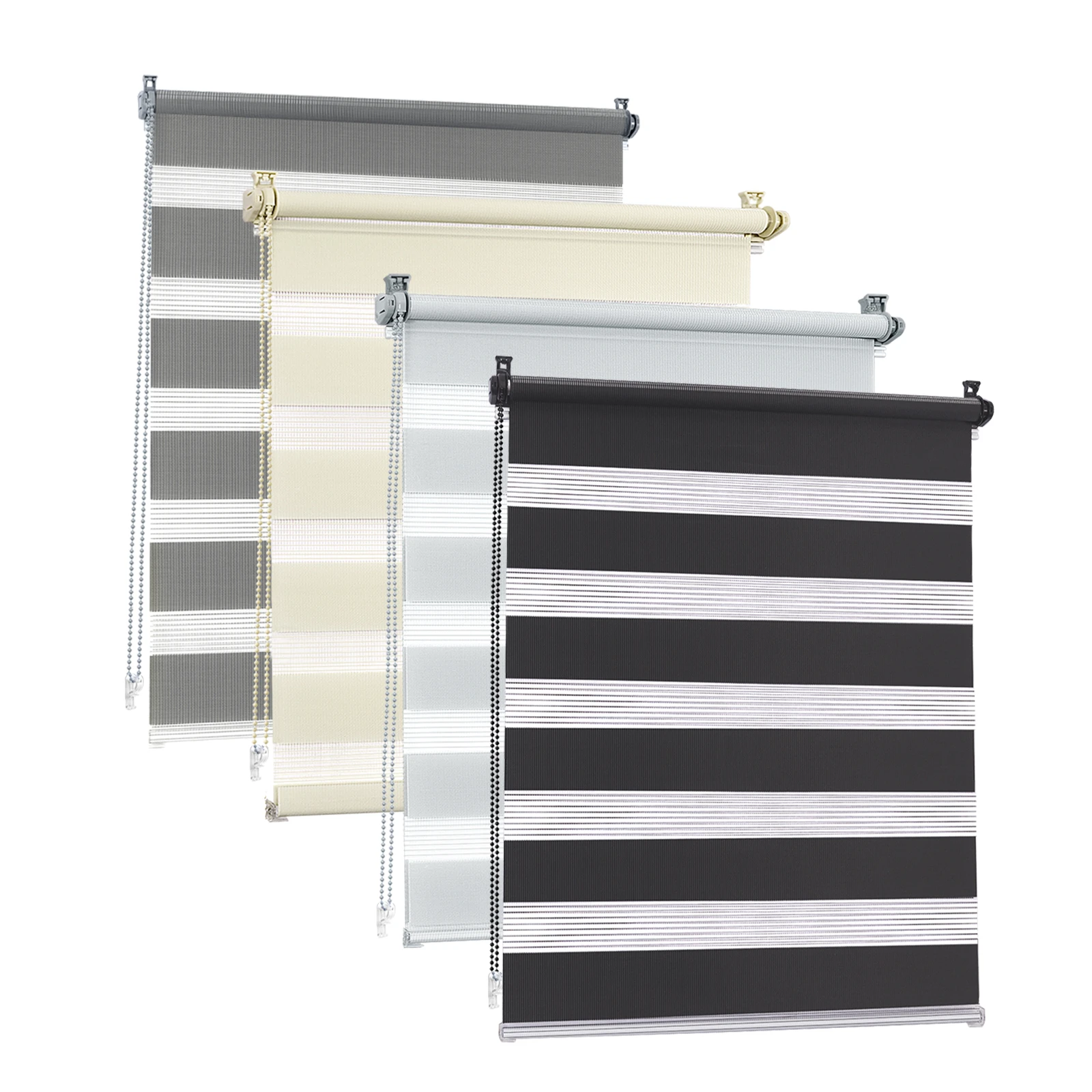 Doppel Zebra Rollo durchscheinende Verdunkelung mit Klemm halterungen